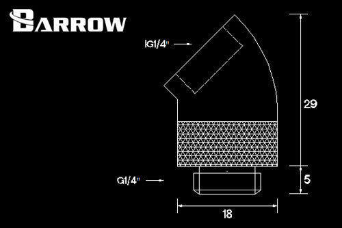 Barrow svivel, 45°, 1/4&quot;BSPx1/4&quot;BSP Default Title