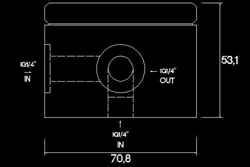 Barrow pumpe- og tankadapter for Laing D5 pumper, Plexi
