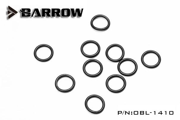 Barrow O-ring for 1/4"BSP gjenger, 10 stk, Black