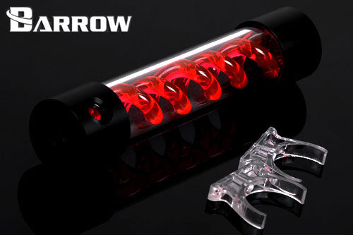 Barrow vanntank m/Red Helix, 255, Ø=50mm, l=255mm, Black, Plexi Default Title