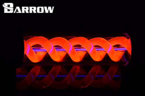 Barrow vanntank m/Red Helix, 255, Ø=50mm, l=255mm, Black, Plexi Default Title