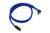 SATA III, 1 rett og 1 vinklet kontakt, kabelstrømpe, 45 cm, blå Default Title