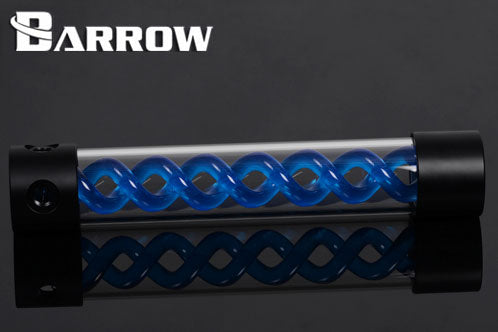 Barrow vanntank m/Blue Helix, 305, Ø=50mm, l=305mm, Black, Plexi Default Title