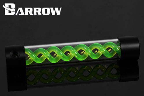 Barrow vanntank m/Green Helix, 305, Ø=50mm, l=305mm, Black, Plexi Default Title