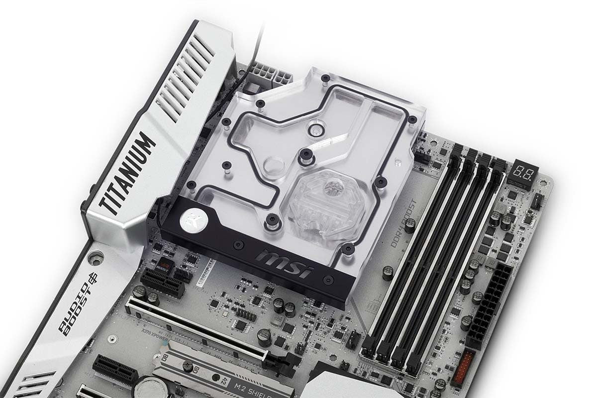 EK vannblokk for hovedkort, EK-FB MSI X370 XPower RGB Monoblock - Nickel Default Title