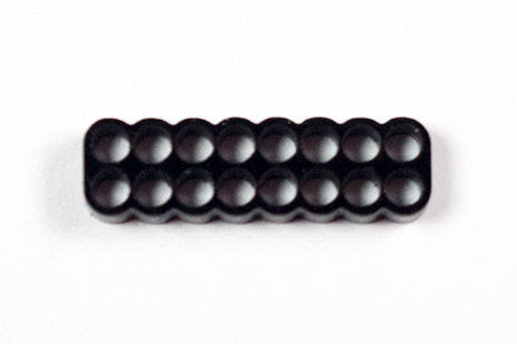 Kabelkam for 16 pins kabel, 2x8 Ø4mm hull, sort Default Title