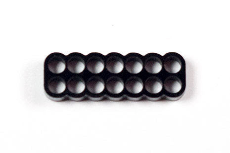 Kabelkam for 14 pins kabel, 2x7 Ø4mm hull, sort Default Title