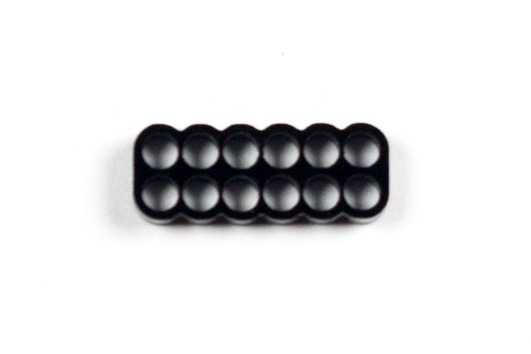 Kabelkam for 12 pins kabel, 2x6 Ø4mm hull, sort Default Title