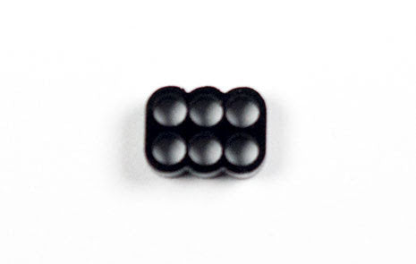 Kabelkam for 6 pins kabel, 2x3 Ø4mm hull, sort Default Title