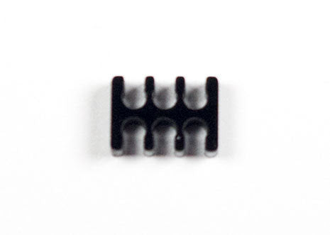 Kabelkam for 6 pins kabel, 2x3 Ø4mm spor, sort Default Title