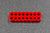 Kabelkam for 16 pins kabel, 2x8 Ø4mm hull, rød Default Title