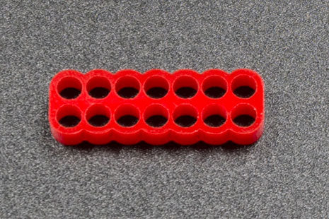 Kabelkam for 14 pins kabel, 2x7 Ø4mm hull, rød Default Title