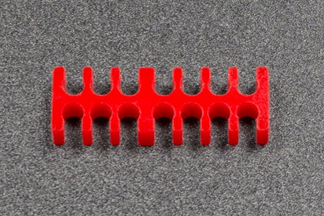 Kabelkam for 14 pins kabel, 2x7 Ø4mm spor, rød Default Title