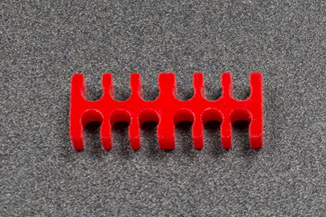 Kabelkam for 12 pins kabel, 2x6 Ø4mm spor, rød Default Title