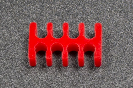 Kabelkam for 8 pins kabel, 2x4 Ø4mm spor, rød Default Title