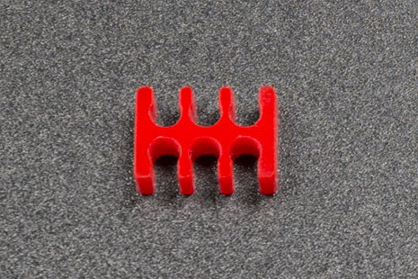 Kabelkam for 6 pins kabel, 2x3 Ø4mm spor, rød Default Title