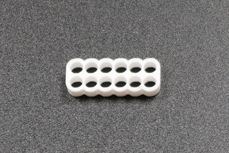 Kabelkam for 12 pins kabel, 2x6 Ø4mm hull, hvit Default Title
