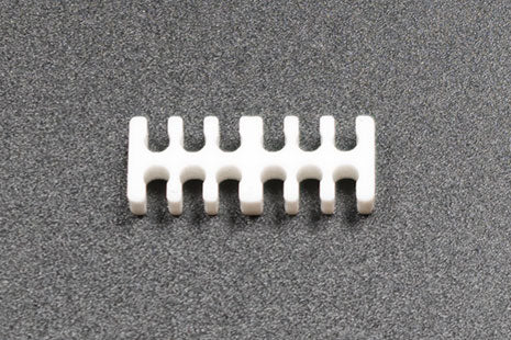 Kabelkam for 12 pins kabel, 2x6 Ø4mm spor, hvit Default Title