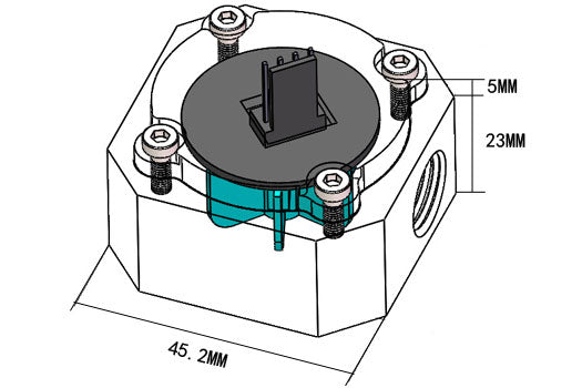 Barrow strømningsindikator RGB, 1/4&quot;BSP, Plexi Default Title