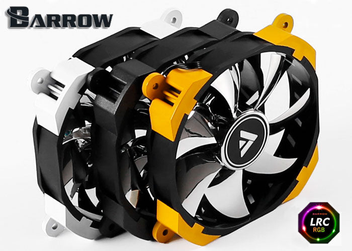 Barrow vifte, RGB Multicolor, LRC, PWM, 120x25, Sorte kanter Default Title