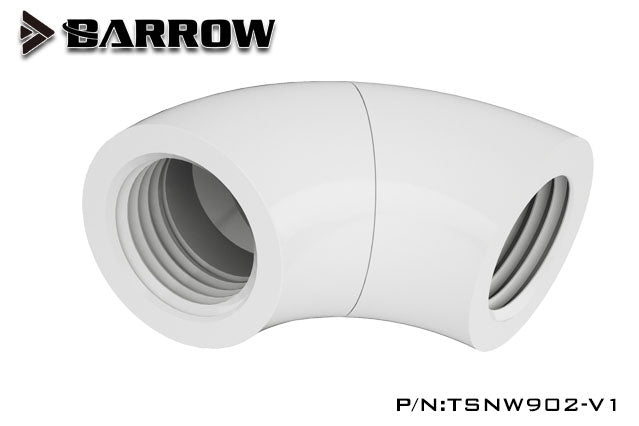 Barrow Snake svivel, 90°, 1/4"BSPx1/4"BSP, White