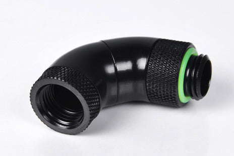 Barrow 2-veis Snake svivel, 90°, 1/4"BSPx1/4"BSP, Black Default Title