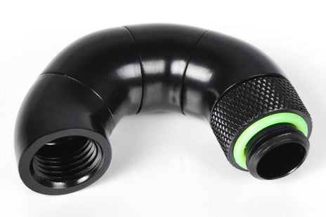 Barrow 4-veis Snake svivel, 180°, 1/4"BSPx1/4"BSP, Black Default Title