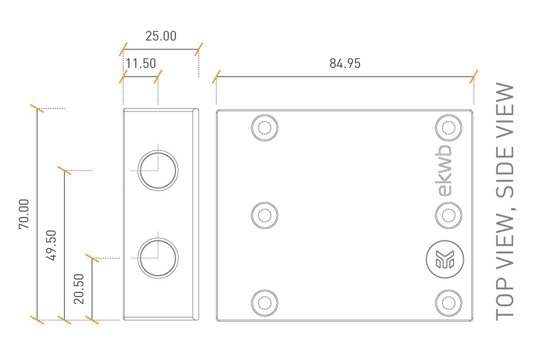 EK-FC Terminal X2 3-slot - Plexi Default Title