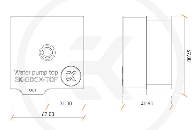 EK pumpe m/pumpetopp, EK-XTOP DDC 3.2 PWM Elite - Plexi Default Title