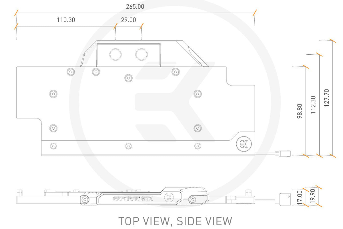 EK vannblokk for skjermkort, EK-FC1070 GTX Ti ASUS RGB - Nickel Default Title