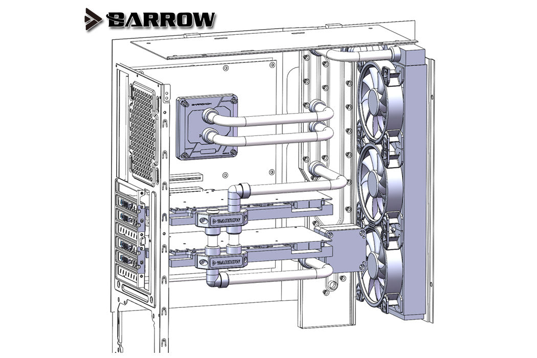 Barrow WaterWay for Corsair Crystal 570X Default Title