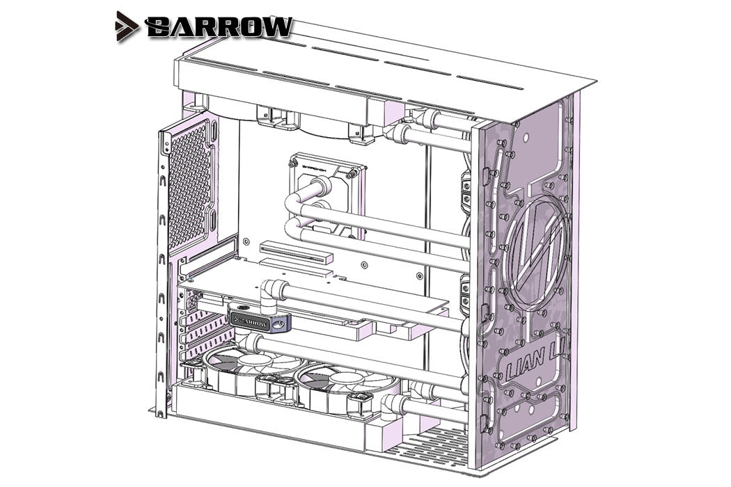 Barrow WaterWay for Lian Li PC-011, Frontmontert Default Title