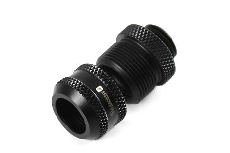 Barrow røradapter m/overfallsmutter, 1/4&quot;BSPx Ø12mm, Black, V4 Default Title