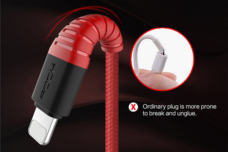 ROCK USB kabel, USB A til microUSB/USB-C/Lightning, 1.2 meter Default Title