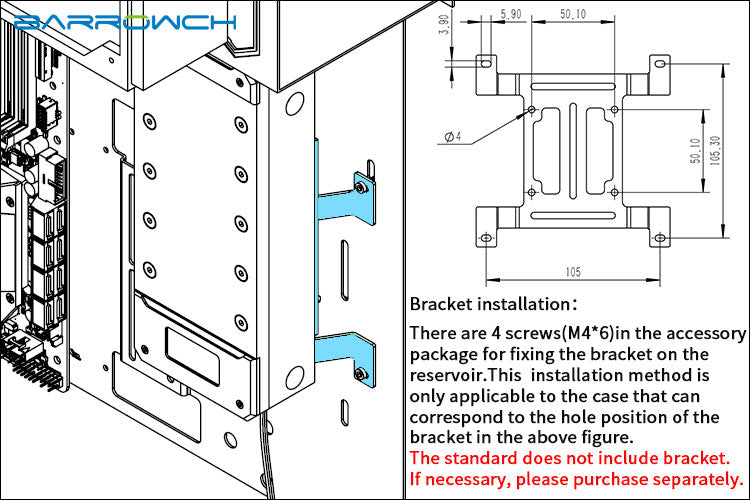 Barrow vanntank med temperaturmåler, Boxfish, RGB LRC 2.0, lengde 200mm Default Title