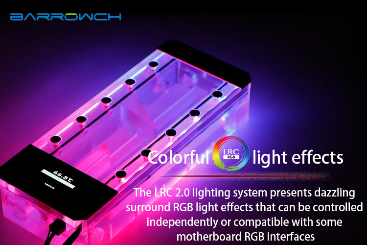 Barrow vanntank med temperaturmåler, Boxfish, RGB LRC 2.0, lengde 250mm Default Title