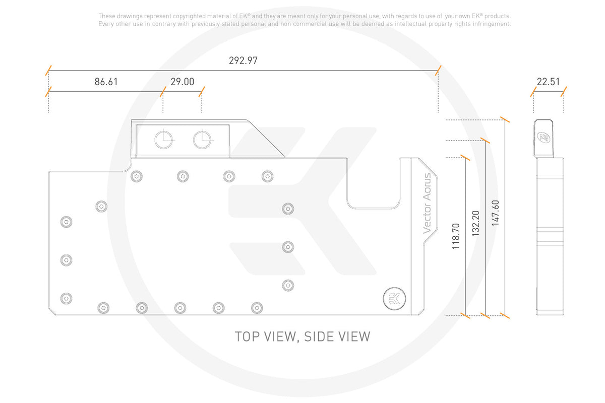 EK vannblokk for skjermkort, EK-Vector Aorus RTX 2080 Ti RGB - Nickel+Plexi Default Title