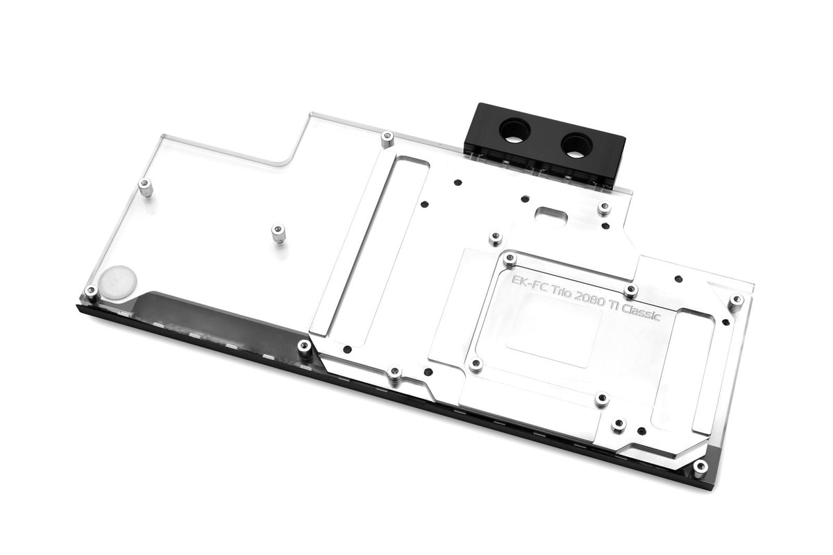 EK vannblokk for skjermkort, EK-FC Trio RTX 2080 Ti Classic RGB - Nickel+Plexi Default Title
