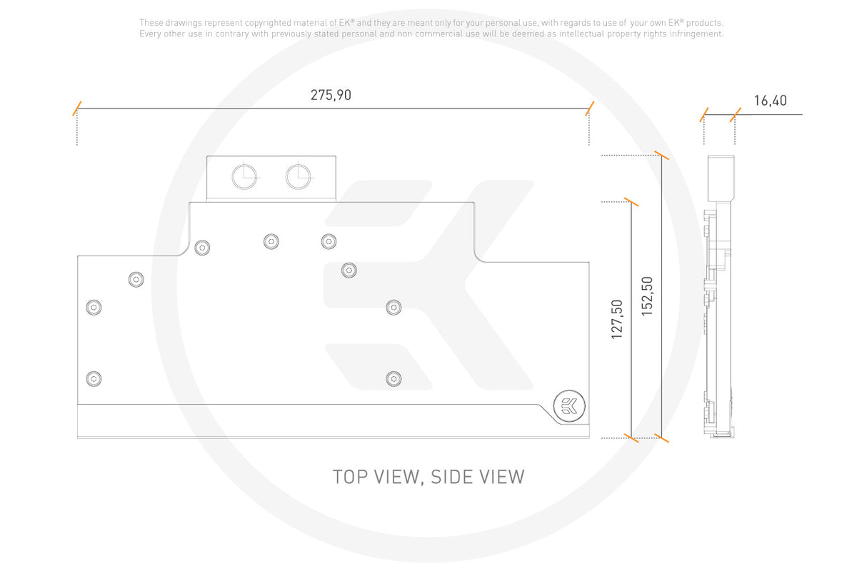 EK vannblokk for skjermkort, EK-FC Trio RTX 2080 Ti Classic RGB - Nickel+Plexi Default Title