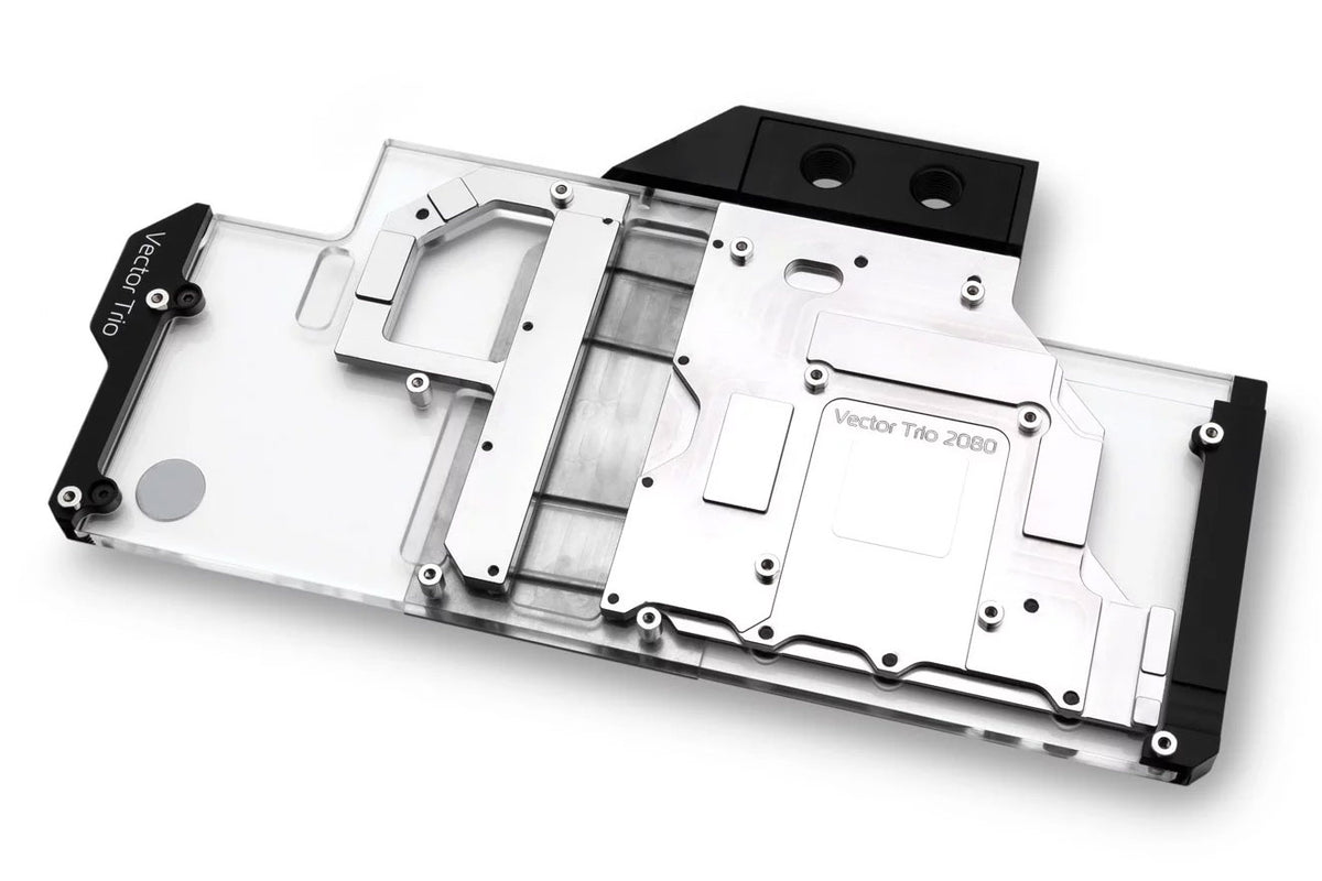 EK vannblokk for skjermkort, EK-Quantum Vector Trio RTX 2080 D-RGB - Nickel+Plexi Default Title