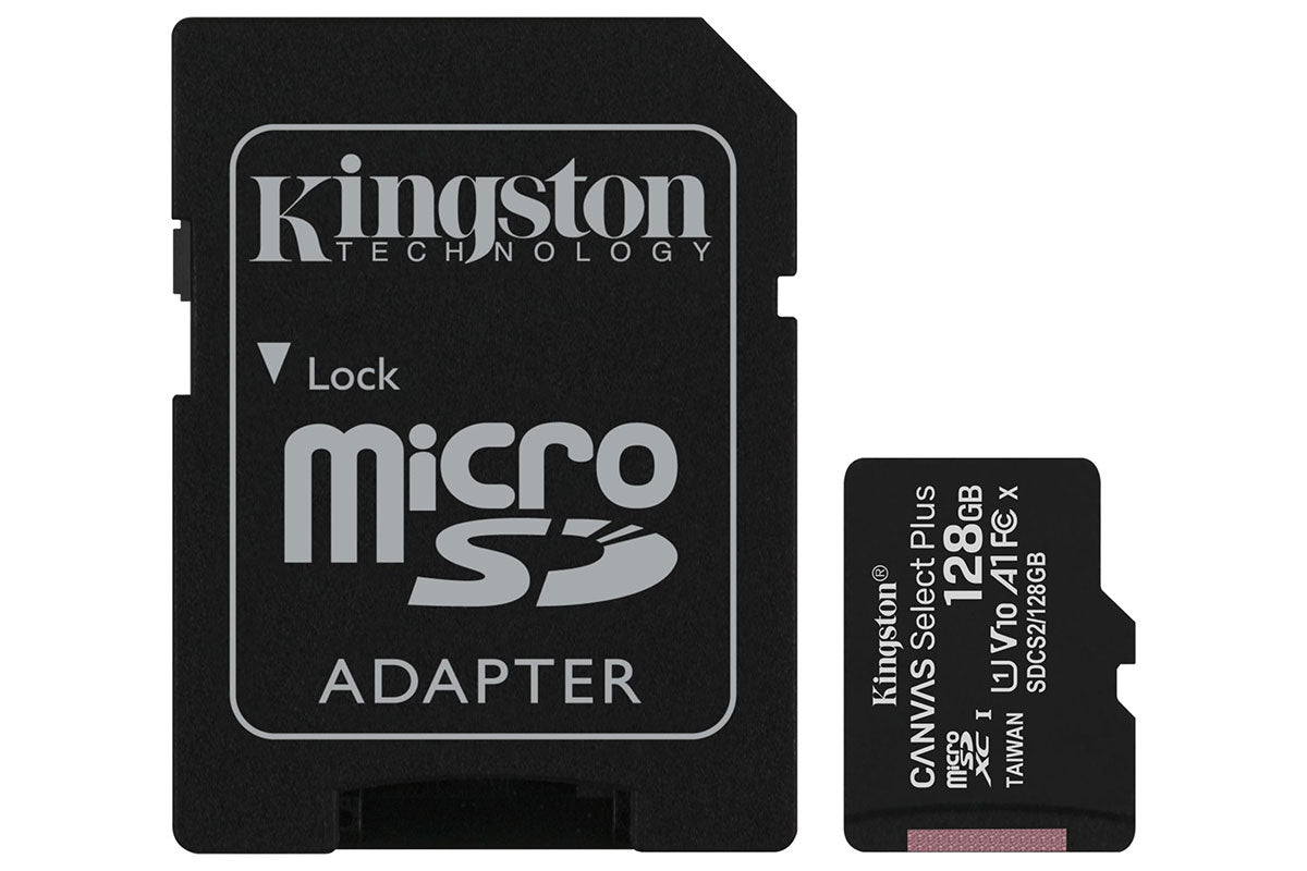 Minnekort, Kingston Canvas Select Plus microSD 128GB Class 10 Default Title