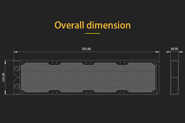 Barrow Dabel-A radiator, 480, 4x120-30 Default Title