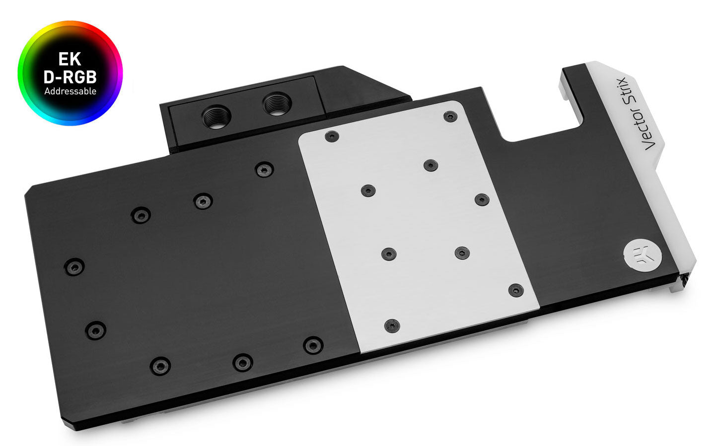 EK vannblokk for skjermkort, EK-Quantum Vector Strix RX 5700 +XT D-RGB - Nickel+Acetal Default Title