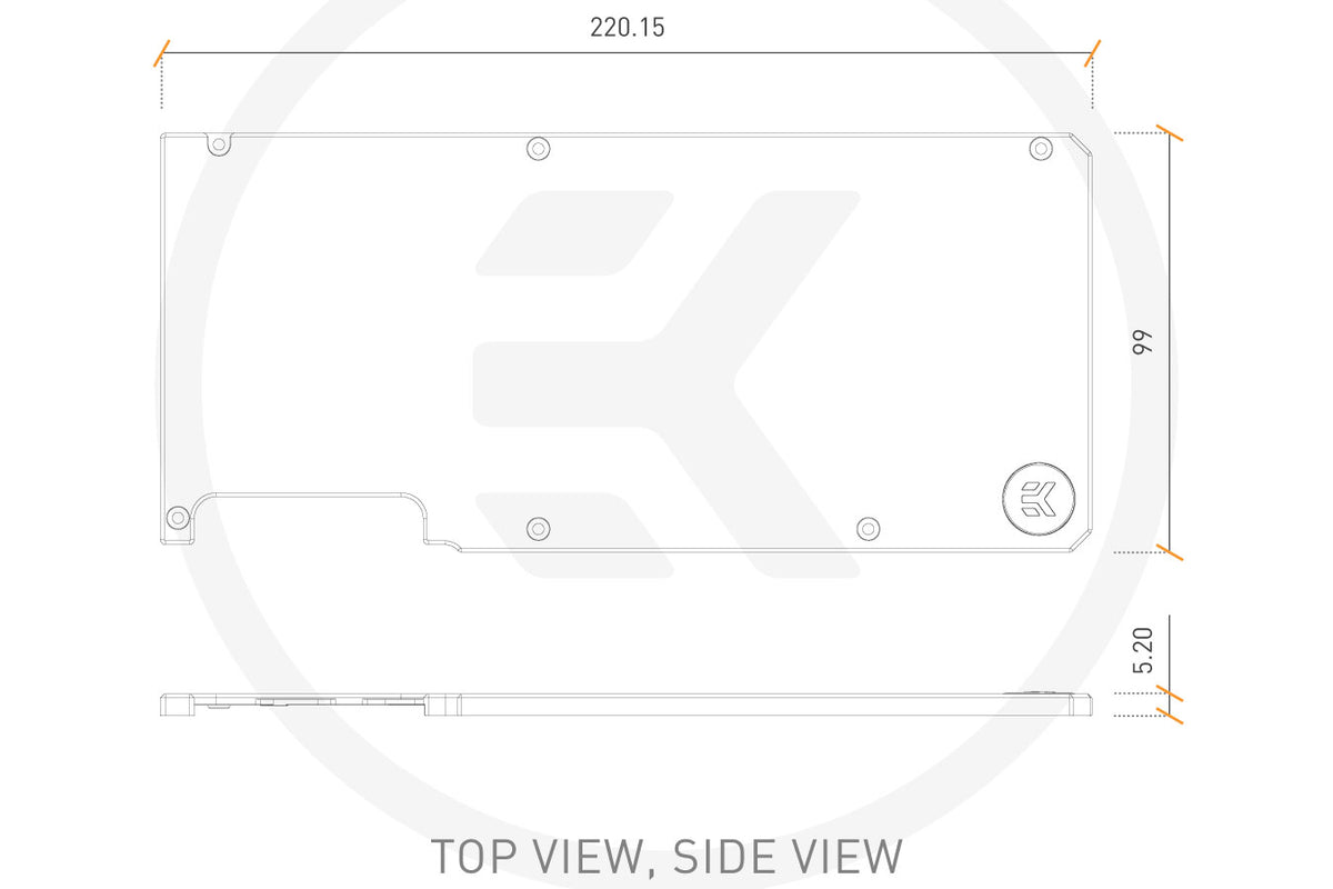 EK bakplate for EK-Quantum Vector TUF RTX 3080/3090 Backplate - Black Default Title