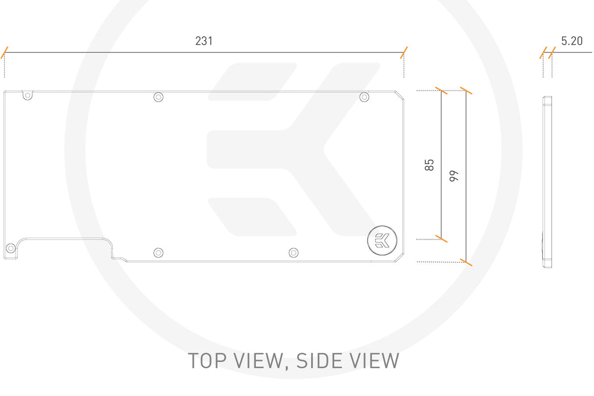 EK bakplate for EK-Quantum Vector Trinity RTX 3080/3090 Backplate - Nickel Default Title