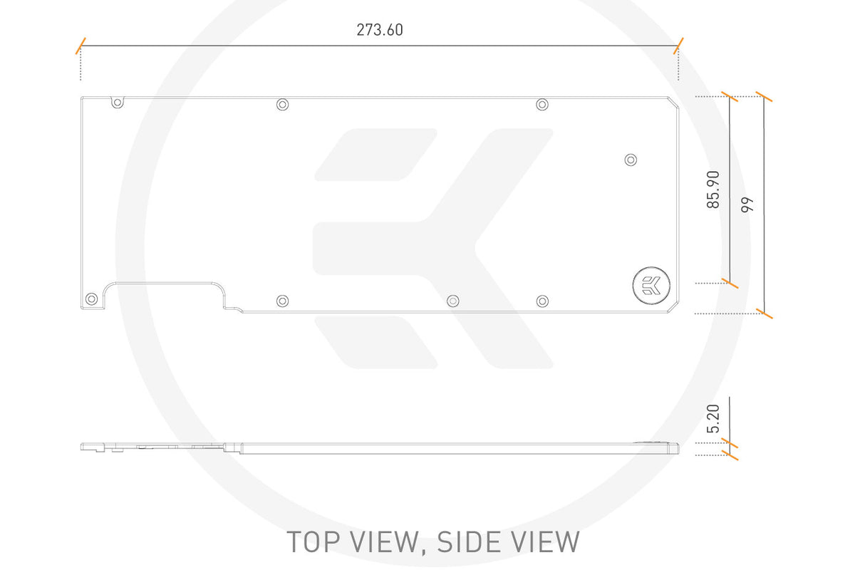 EK bakplate for EK-Quantum Vector XC3 RTX 3080/3090 Backplate - Black Default Title