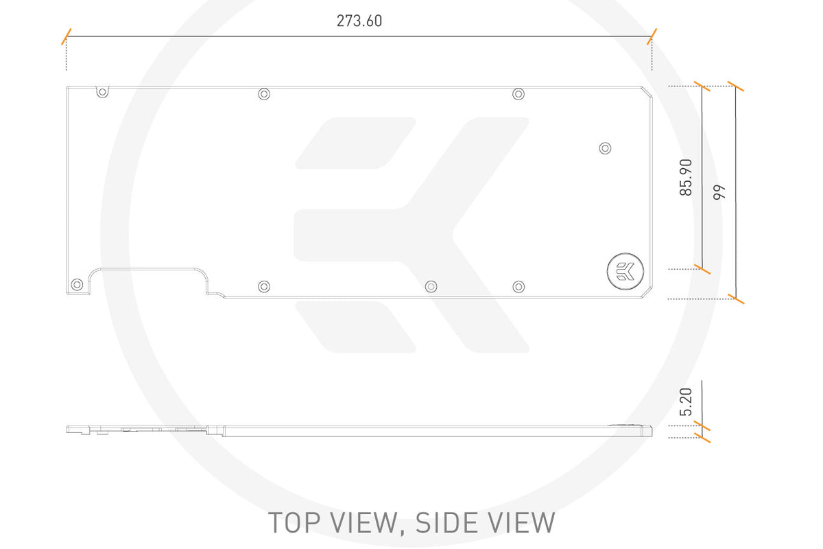 EK bakplate for EK-Quantum Vector XC3 RTX 3080/3090 Backplate - Nickel Default Title