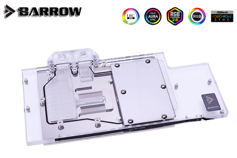 Barrow vannblokk for skjermkort MSI RTX™ 3090 TRIO - Nickel+Plexi Default Title