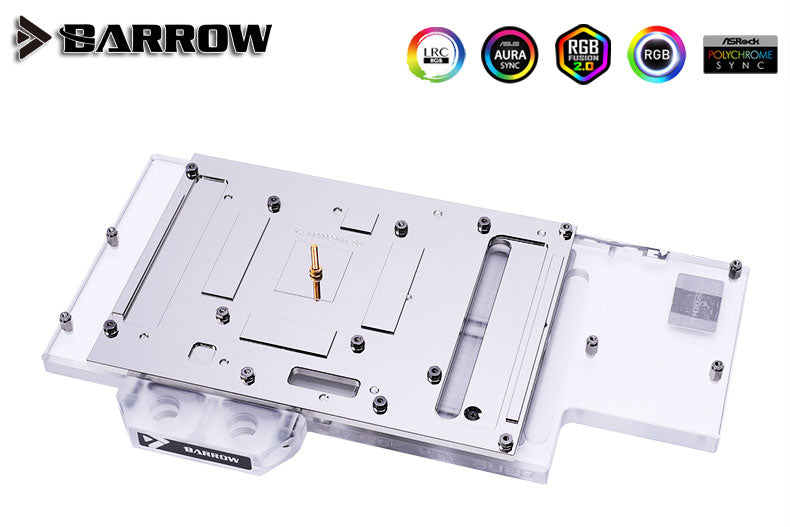 Barrow vannblokk for skjermkort MSI RTX™ 3090 TRIO - Nickel+Plexi Default Title