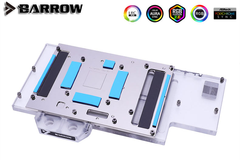 Barrow vannblokk for skjermkort MSI RTX™ 3090 TRIO - Nickel+Plexi Default Title